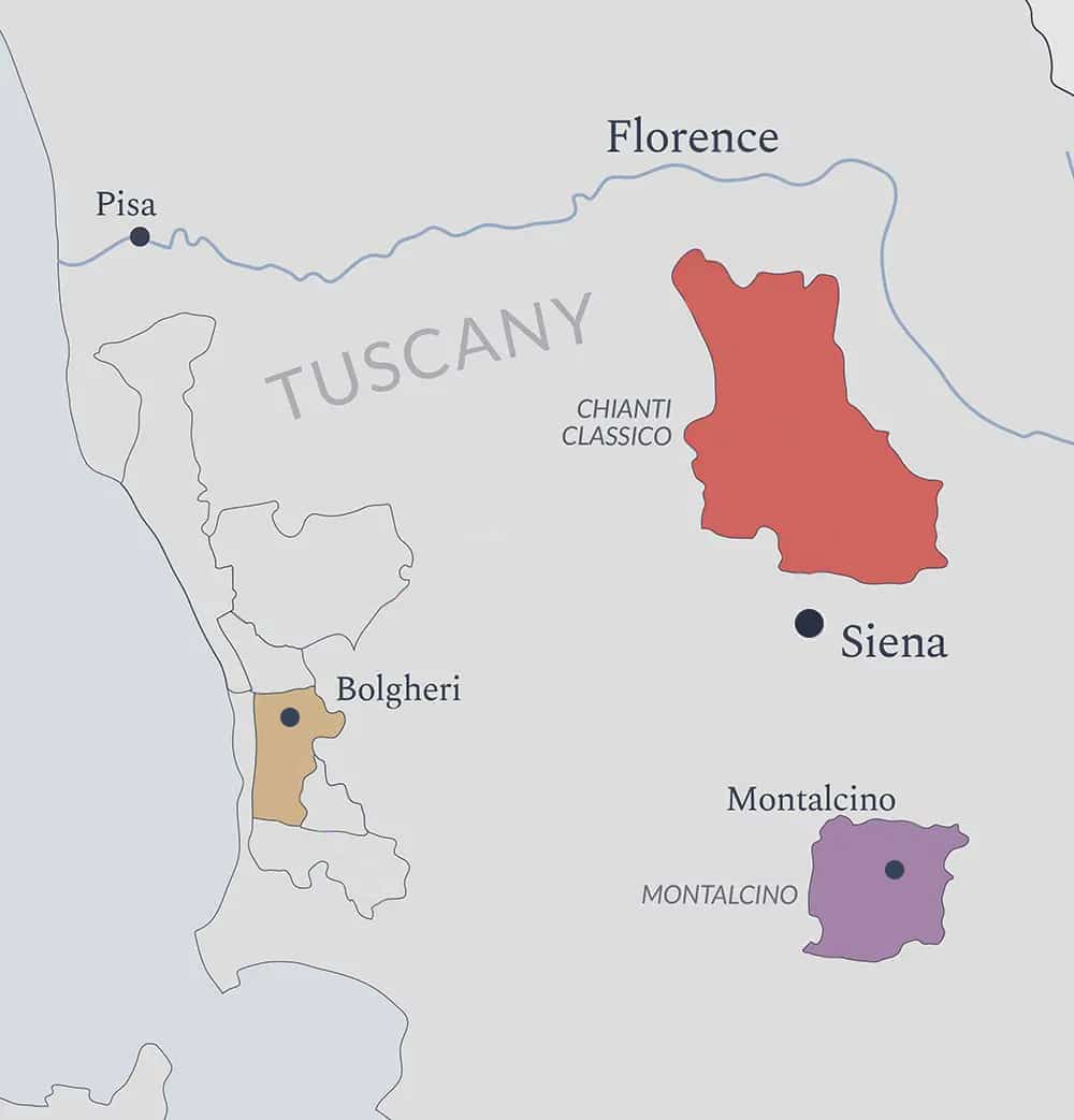 Map of Tuscany