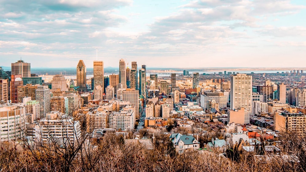 View of Montreal, location of Fine Vintage WSET wine courses.